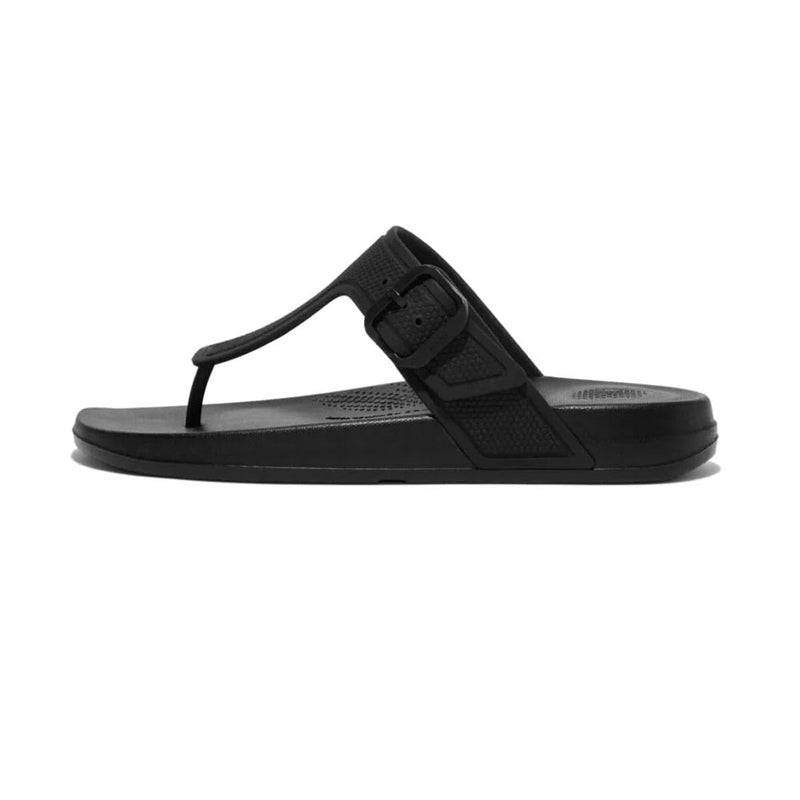 FitFlop صنادل فيت فلوب إيكوشن المريحة، اللون: أسود بالكامل، الحجم: 8.5 (E54-090-065) - Image 1